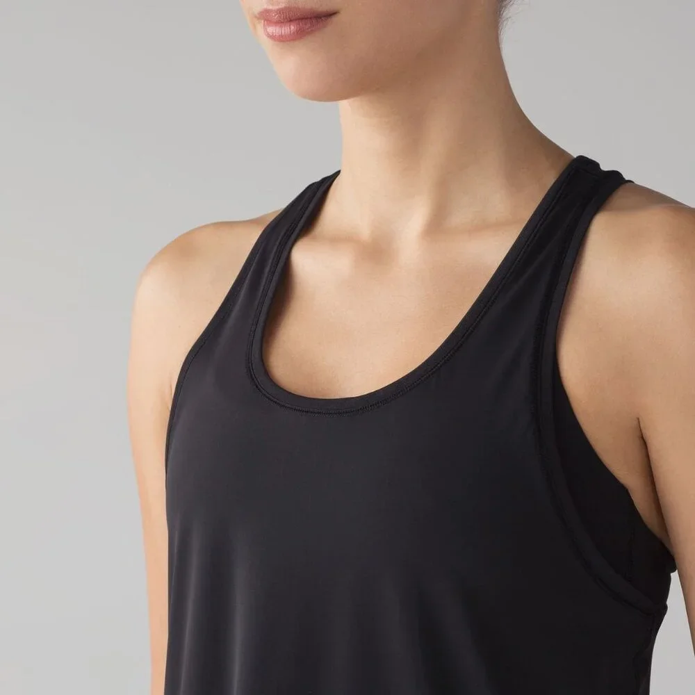 Lululemon Two With One Singlet in Black 10 - Picture 6 of 6